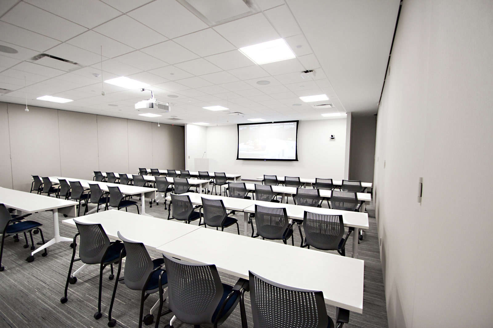 Training room with presentation technology